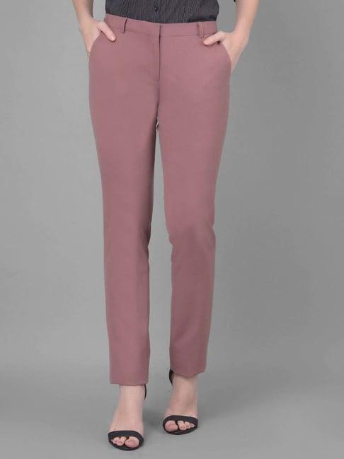 crimsoune club dusty pink mid rise trousers