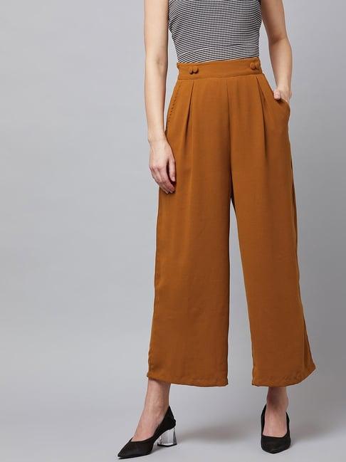 rare women mustard colour solid culottes