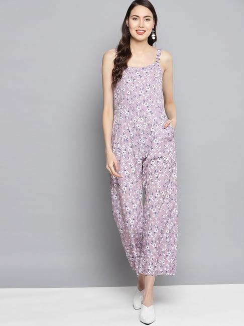 carlton london pink floral print jumpsuit