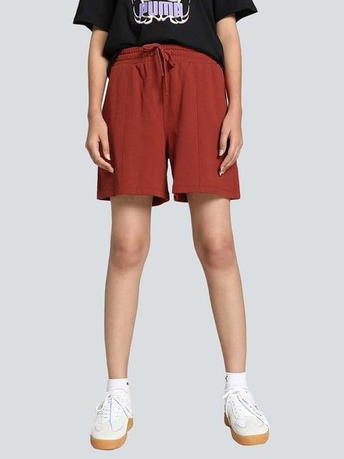 puma rust cotton shorts