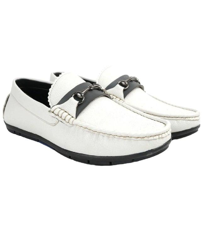 monkstory white horse - bit driving shoes