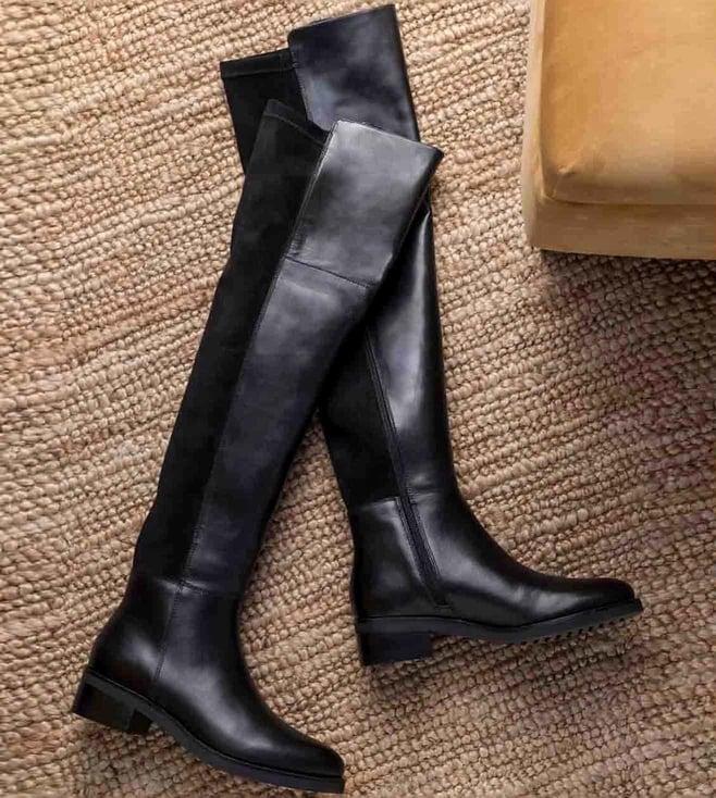 saint g kayleigh black leather above the knee boots