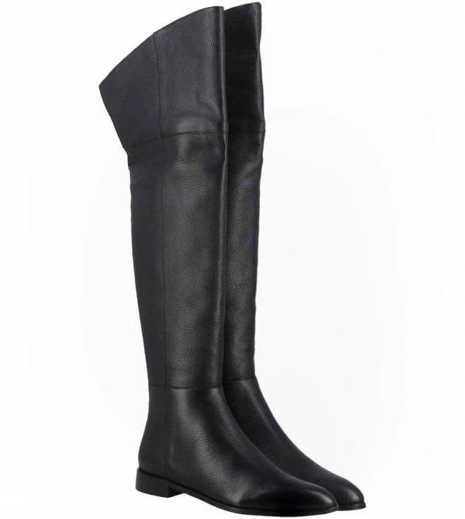 saint g grace black leather above the knee boots