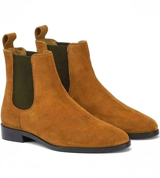 saint g isa tan leather ankle boots