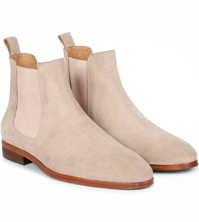 saint g grimoald beige suede chelsea boots