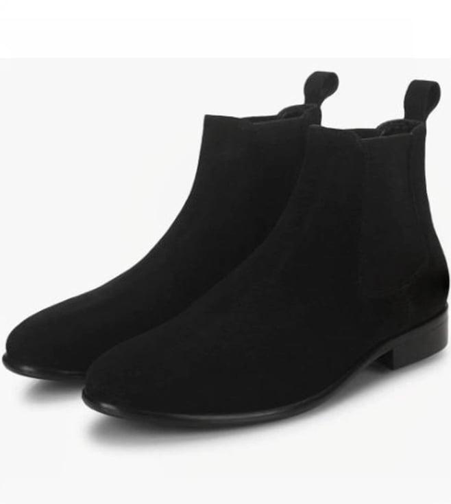 saint g dylan black suede leather chelsea boots