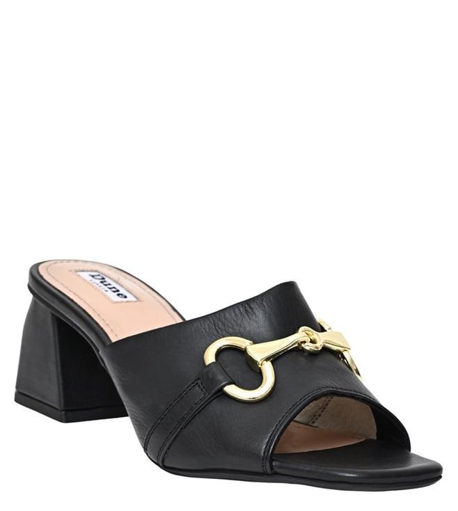 dune london women's jujuan black slide sandals