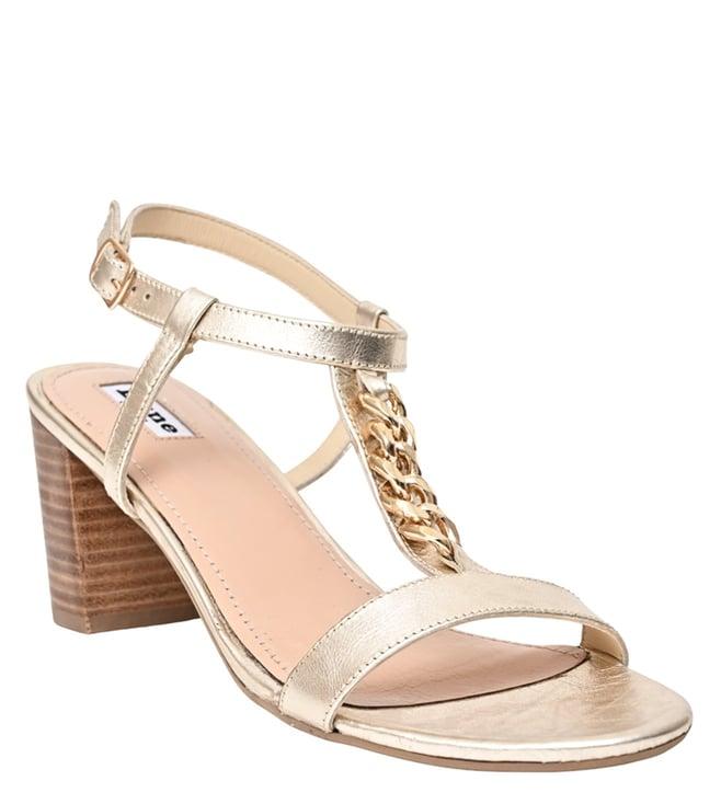 dune london women's jassmine gold back strap sandals