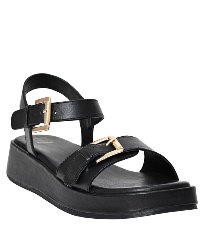 dune london women's lolita black ankle strap wedges