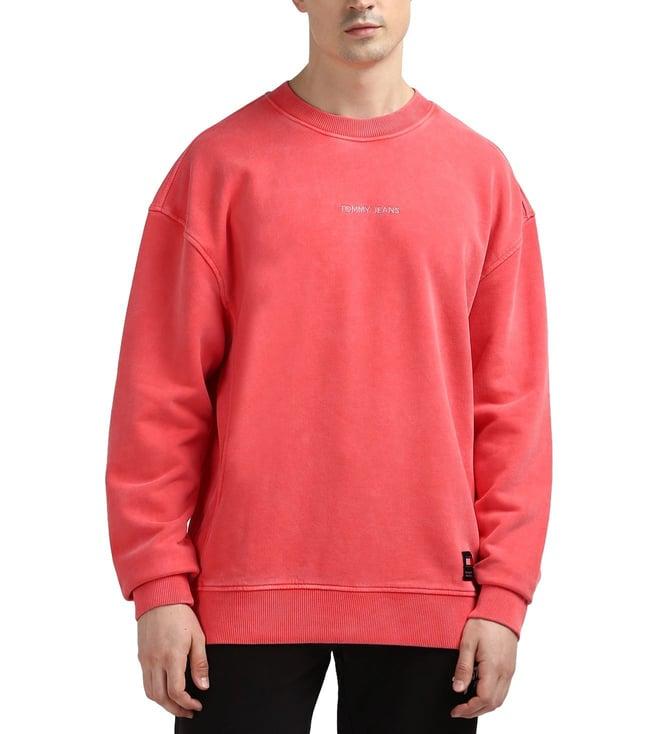 tommy hilfiger red regular fit sweater