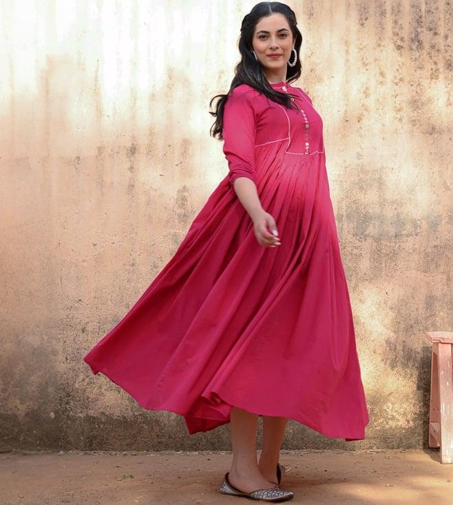 nuhh pink zahra play in fuchsia dress