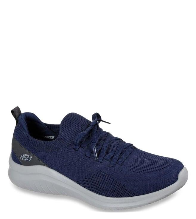 skechers men's ultra flex 2.0-darmik navy casual slip on shoe