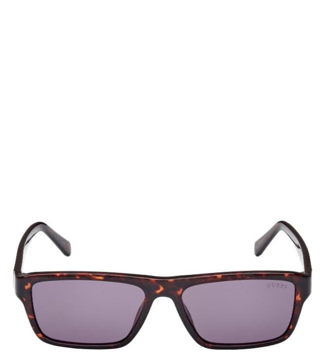 guess gus000855552ysg purple uv protected rectangular sunglasses for men