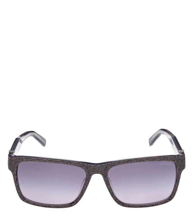 guess gus000745592wsg blue uv protected rectangular sunglasses for men