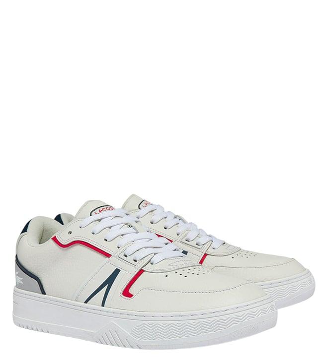 lacoste men's l001 white trainers