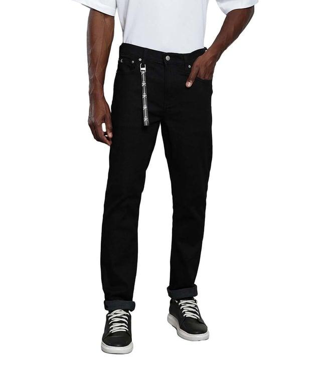 calvin klein black hanger mid rise jeans