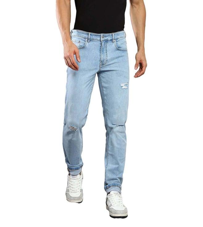 calvin klein chalky blue mid rise jeans