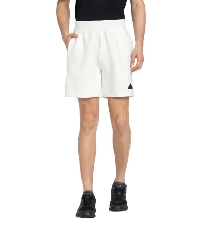 adidas men's off white m z.n.e. pr loose fit shorts