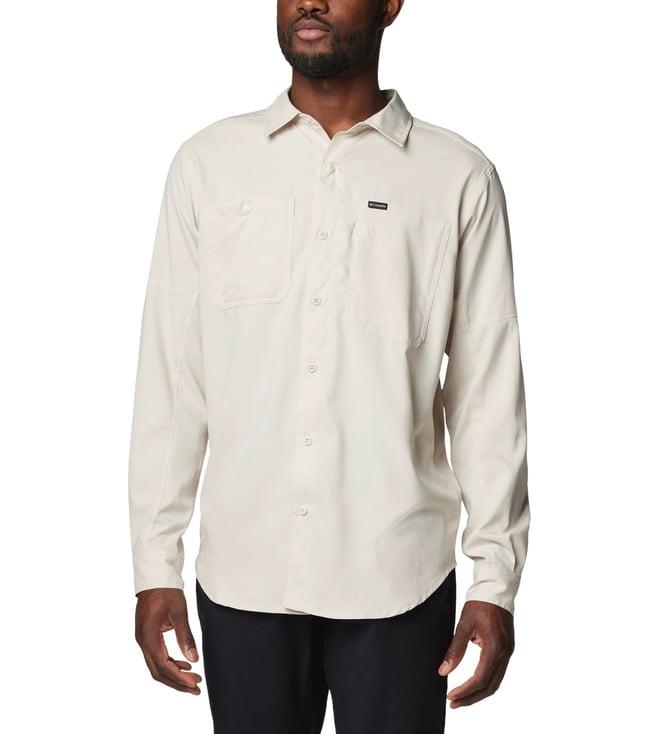 columbia men brown silver ridge utility lite long sleeve shirt