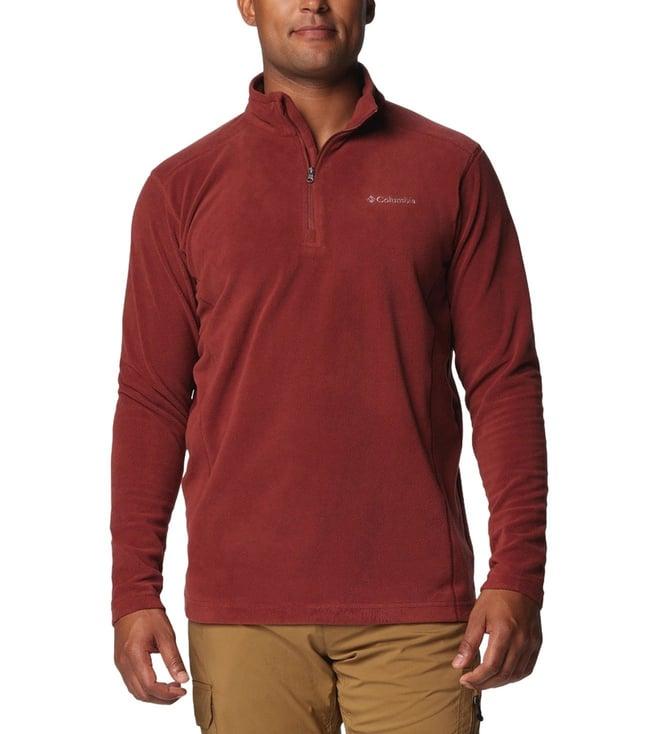 columbia men red klamath range ii half zip jacket