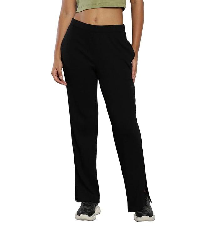 calvin klein ck black womens logo straight fit pant