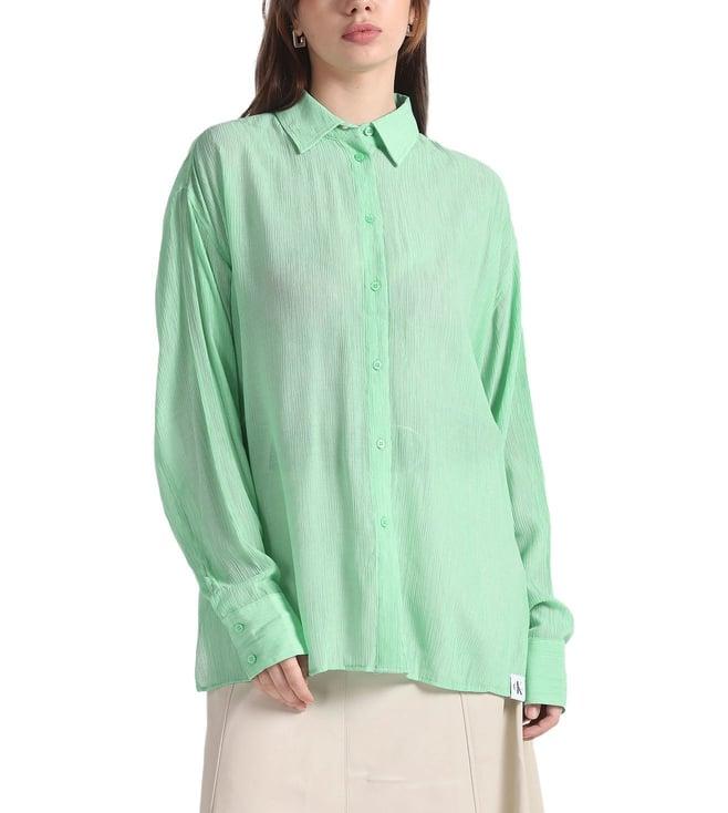 calvin klein neptunes wave womens embroidery regular fit shirt