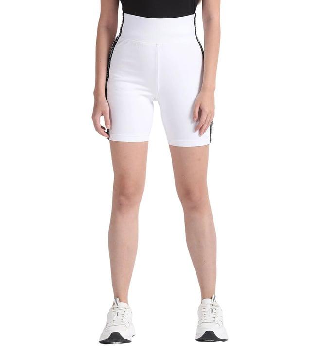 calvin klein womens bright white slim fit shorts