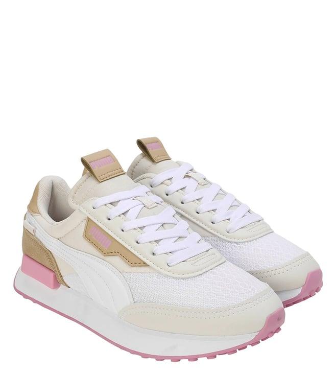 puma women's future rider pastel white sneakers