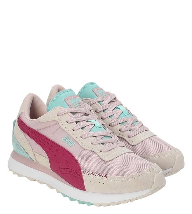 puma unisex road rider pink sneakers