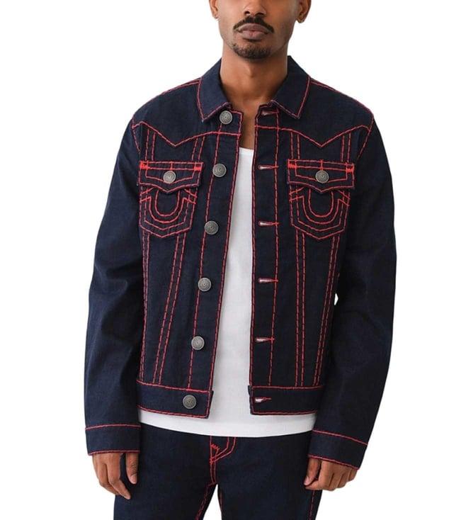 true religion blue regular fit denim jacket