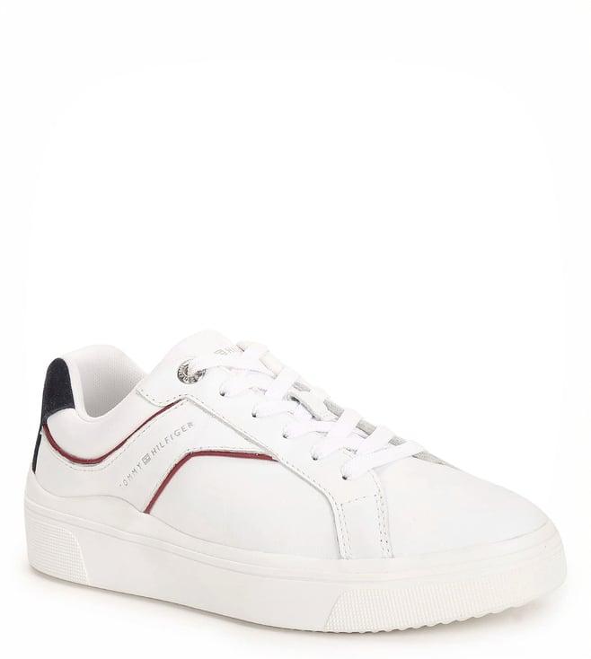 tommy hilfiger women's white & rwb sneakers