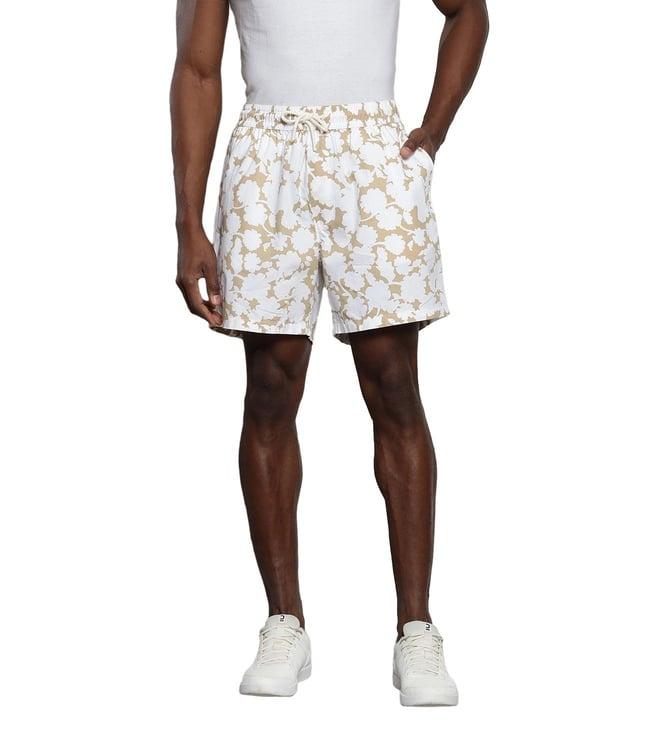 tommy hilfiger men white solid casual shorts