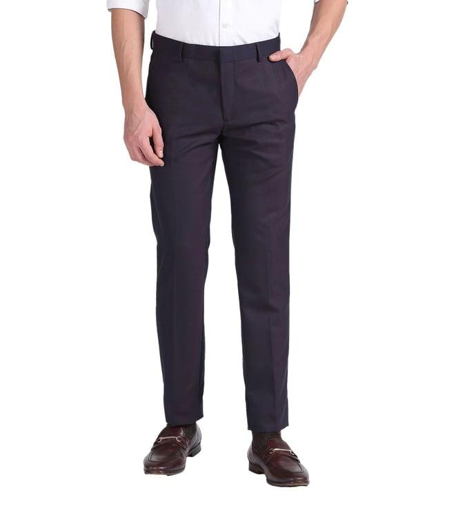 tommy hilfiger men red wine solid regular fit trouser