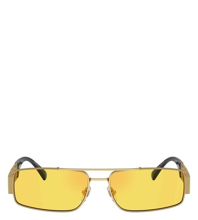 versace 0ve22571002c960 yellow iconic uv protected aviator sunglasses for men