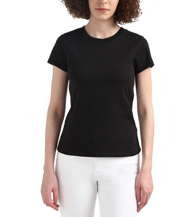 calvin klein black logo crew short sleeves t-shirt