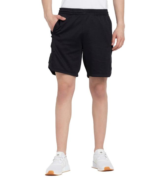 adidas black mid rise shorts