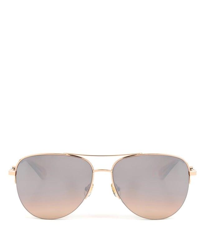 kate spade maisie/g/s brown uv protection aviator sunglasses for women