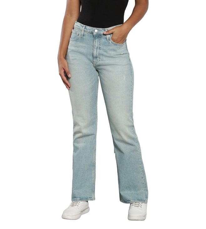 calvin klein denim light womens authentic bootcut jeans