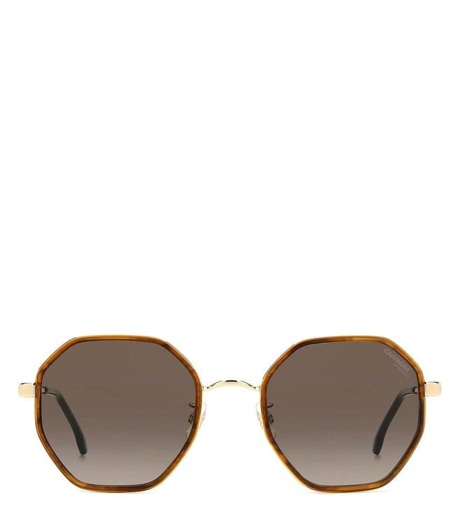 carrera 206826ex453ha brown uv protected geometric sunglasses for women