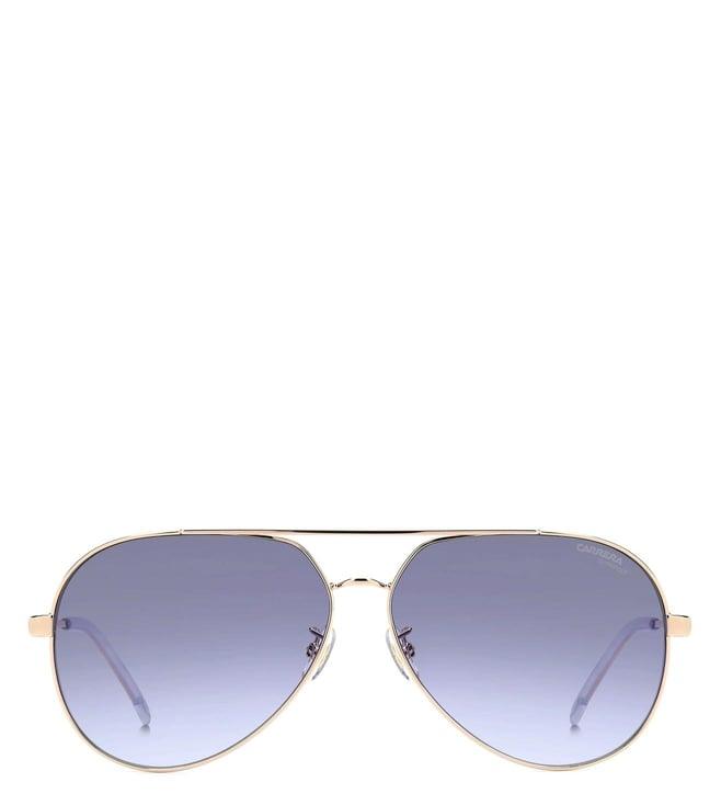 carrera 206155lks63gb grey uv protected aviator sunglasses for women