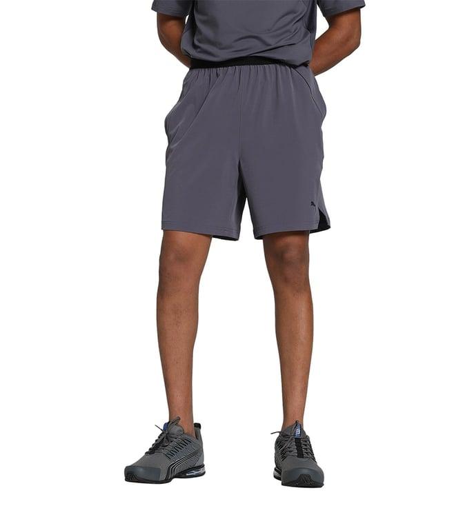 puma grey new year energy 7-stretch regular fit training shorts