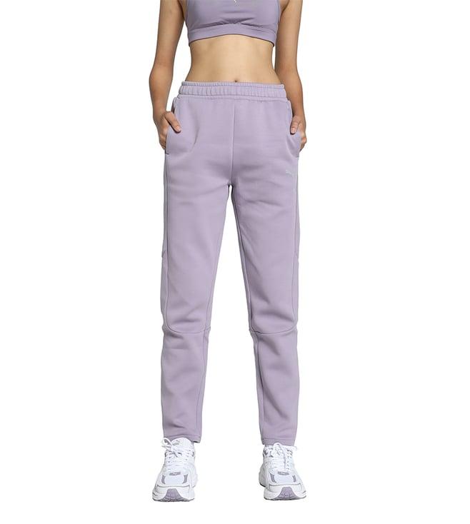 puma purple evostripe regular fit trackpants