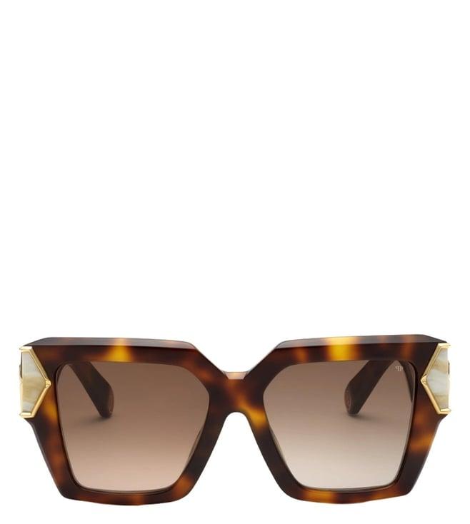 philipp plein spp135m55752sg brown uv protected butterfly sunglasses for women