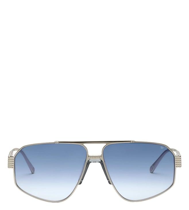 philipp plein spp106m63579sg blue uv protected aviator sunglasses for men