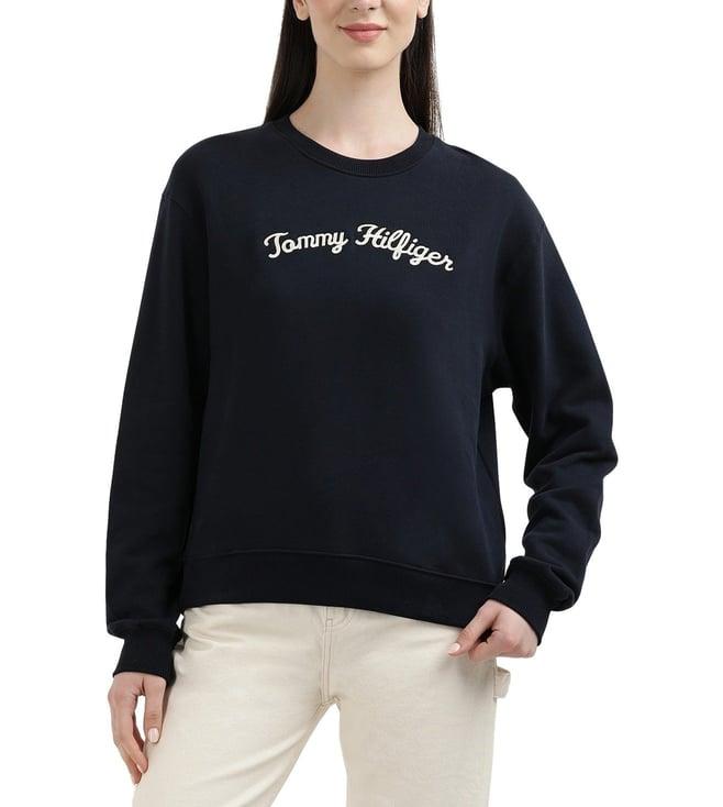 tommy hilfiger desert sky womens solid regular sweatshirt