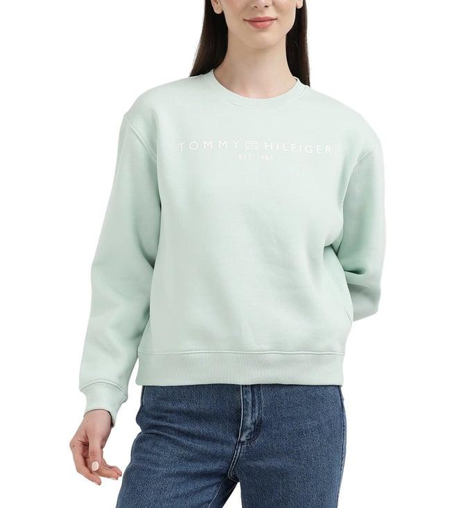 tommy hilfiger minty essence womens solid regular sweatshirt