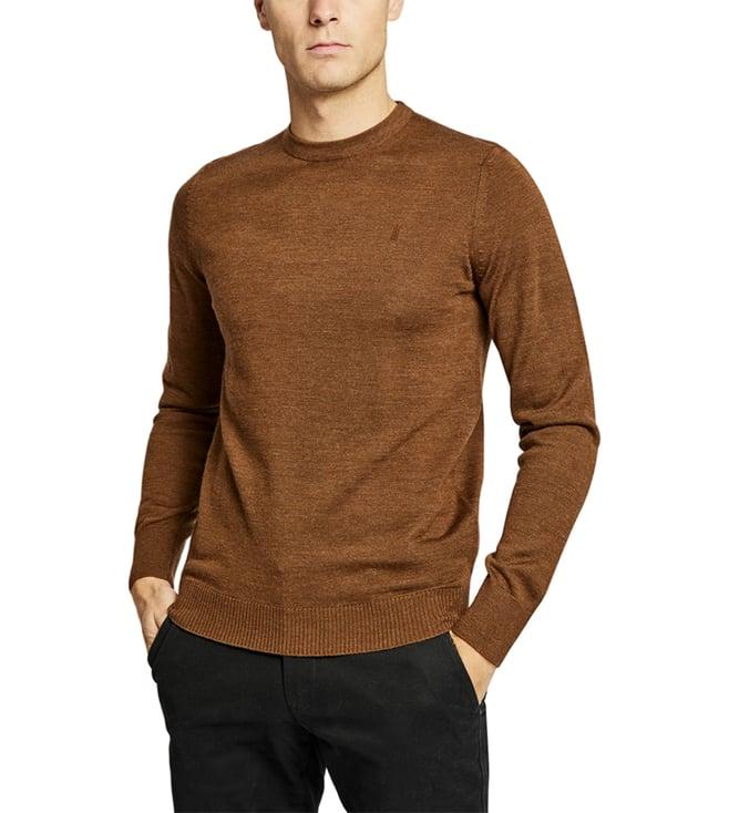 bruun & stengade brown regular fit pullover sweater