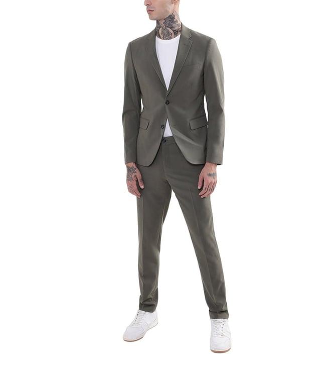 lindbergh green slim fit suit