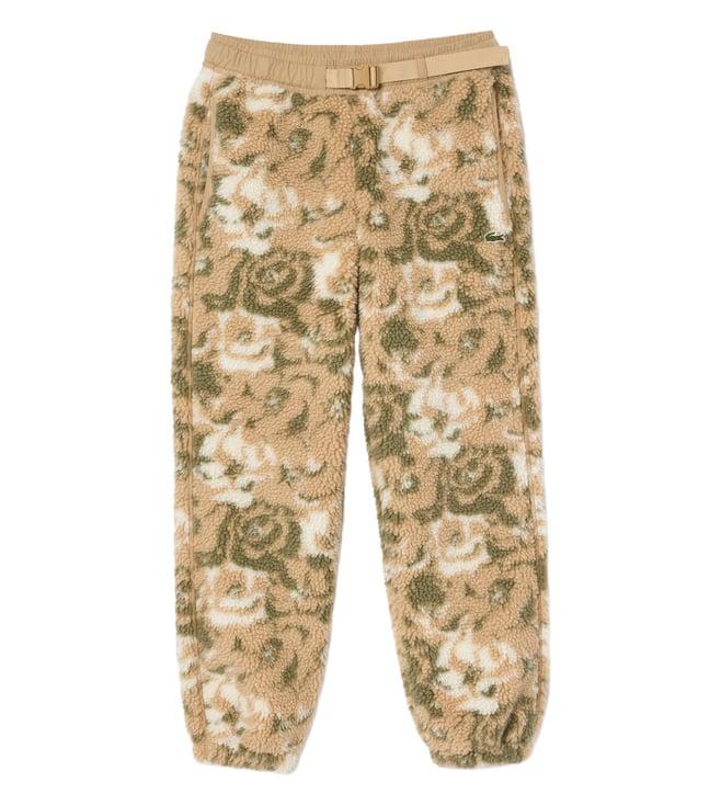 lacoste multicolored floral sherpa sweatpants