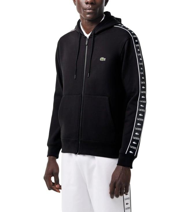 lacoste black zipped jogger hoodie